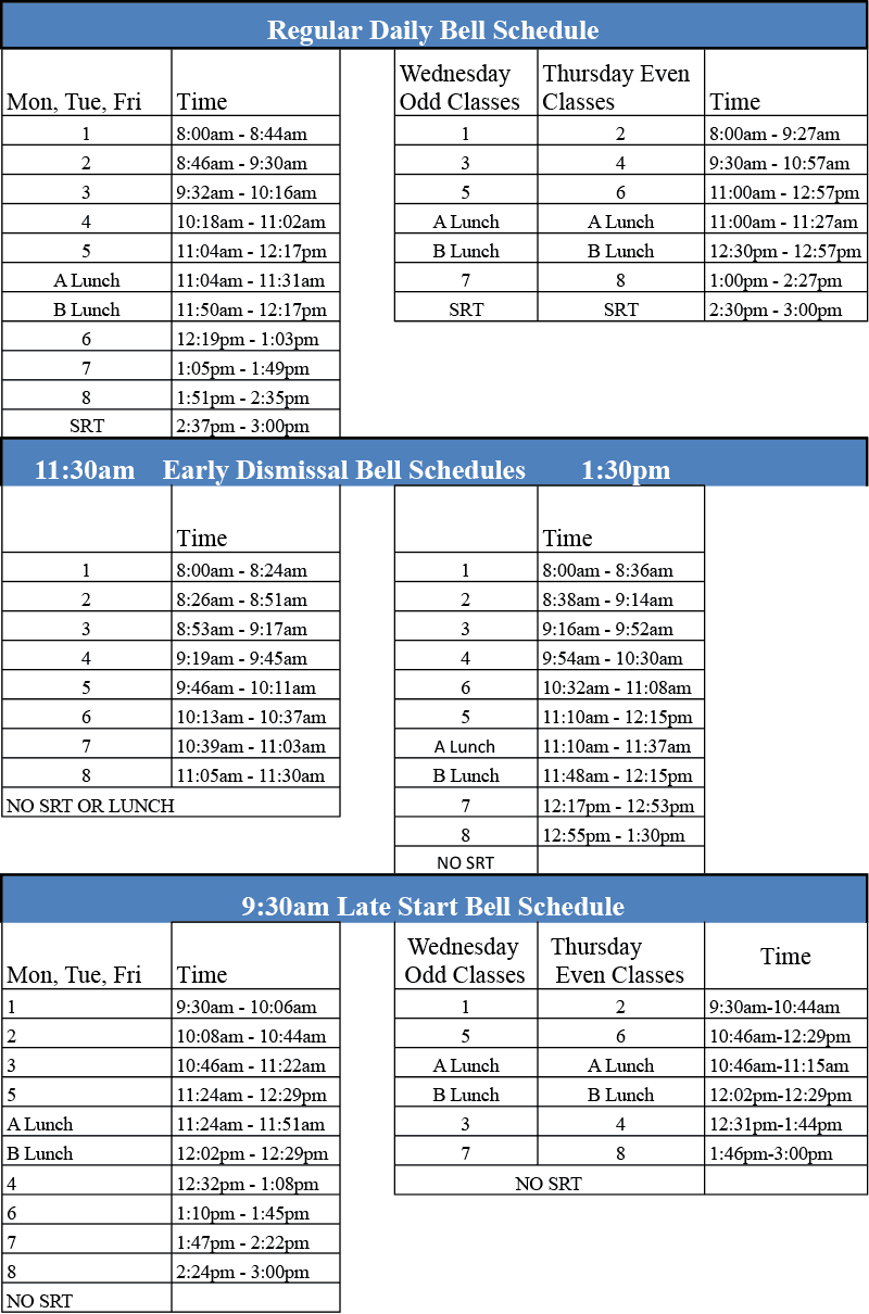 Bell Schedule